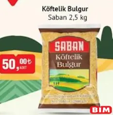 SABAN KÖFTELİK BULGUR 2,5 KG